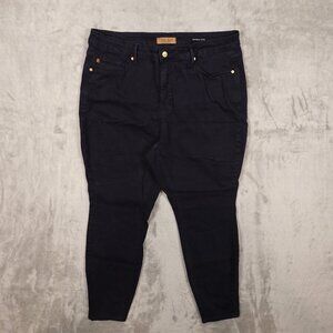 Judy Blue Jeans Garment Dyed Skinny Women's Plus Size 20W‎ Black Midnight Navy